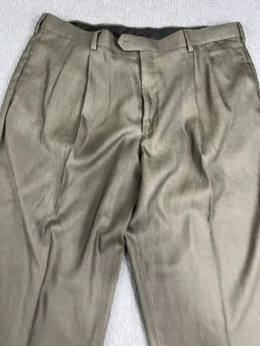John Henry Mens Beige Pleated Dress Pants 40x29